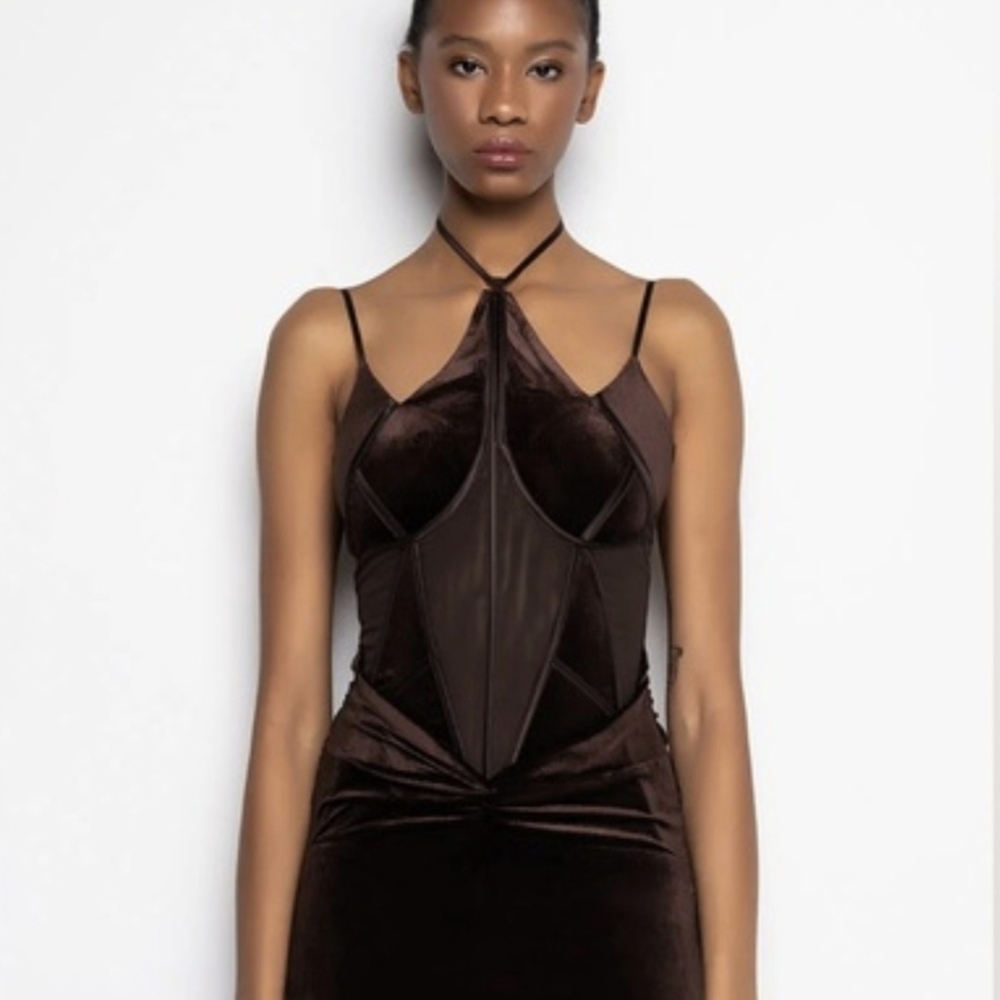 AKIRA Brown Dress Size Small - Picture 1 of 5